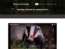 Tablet Screenshot of nocturnalanimals.englishforyounglearners.org